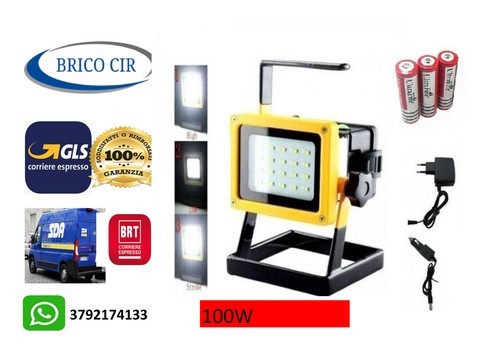 Faro faretto led ricaricabile - led,