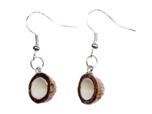 Noce cocco orecchini - noce, di