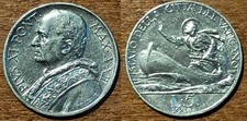 [MVAT0211E] PIO XI [Gig.25] 5 LIRE [Arg/835] A.XIII-1934 S. Pietro in barca BB