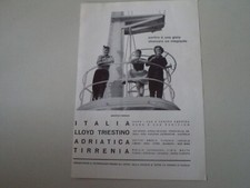 advertising Pubblicità 1963 GRUPPO FINMARE TIRRENIA LLOYD TRIESTINO