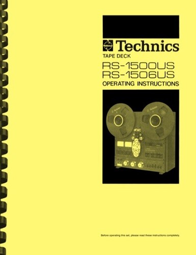 Technics 1500us 1506us - technics, rs-1506us