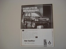 advertising Pubblicità 1989 MITSUBISHI PAJERO INTERCOOLER