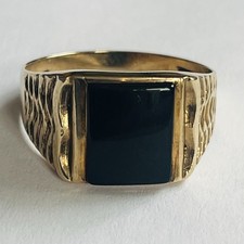 Anello oro onice sigillo - 9,