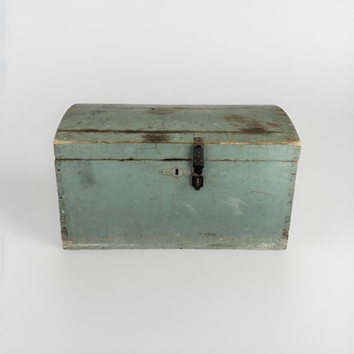 Baule antico legno dipinto - in,