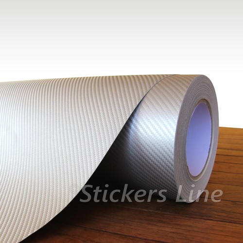 Pellicola carbonio silver - silver, 3d