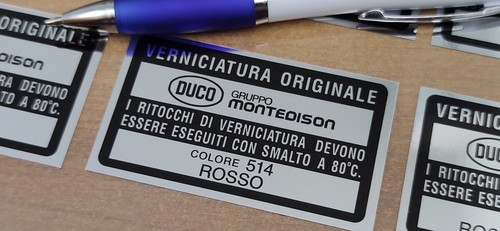 Adesivo etichetta restauro