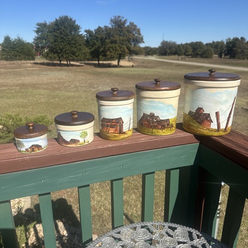 Vintage hand painted stoneware - hand,
