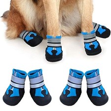 iPobie 4 pezzi Scarpe per Cani,Scarpette Antiscivolo per Cani Calzatura T