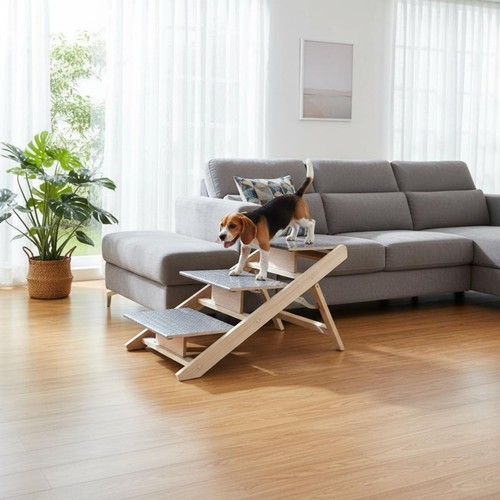 Scaletta legno cani - legno,