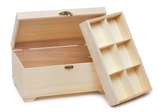 Cassapanca VBS con inserto legno grezzo 28,5x18,0x13,5 cm non trattata fai da te materiale artigianale