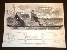 Invenzione Velocipede nautico o marittimo Inventore M. de la Rue