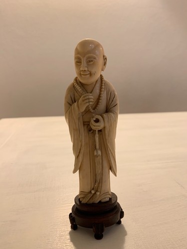 Antico buddha con rosario - antico,