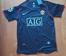 MAGLIA CALCIO MANCHESTER UNITED 7 2008 UCL CRISTIANO RONALDO CR7 BLACK NERA