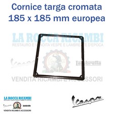 Cornice Targa in ferro cromata