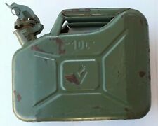 TANICA MILITARE PER CARBURANTE- 10  LT -VERNICE VERDEMILITARE ORIGINALE-USATA