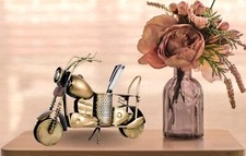 Portapenne da bicicletta rustico - scultura in metallo indiano artigianale - ...