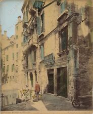 VENEZIA Casa Bianca Cappello Fabbrica Paste RARA Foto albumina colorata Salviati