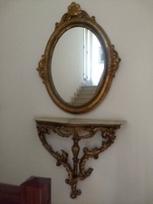 Console da parete stile Luigi XV con specchiera