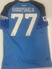 Maglia Napoli Home  Match Worn Kvaratskhelia 77 Serie A  22/23 Jersey Shirt EA7