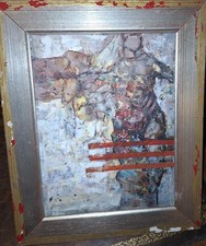 Dipinto Antico Astratto Su