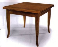 TAVOLO QUADRATO ARTE POVERA APERTURA A LIBRO COLORE NOCE E CILEGIO VARIE MISURE