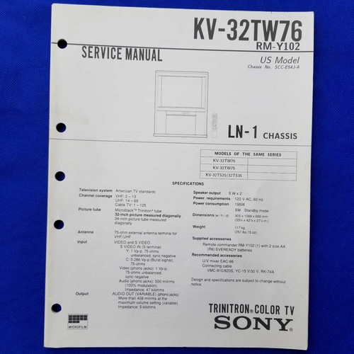 Sony 32tw76 y102 - sony, rm-y102