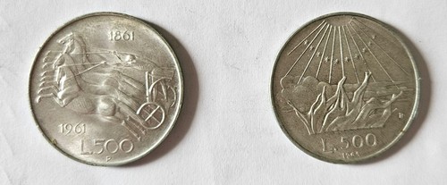 500 lire argento dante - 500,