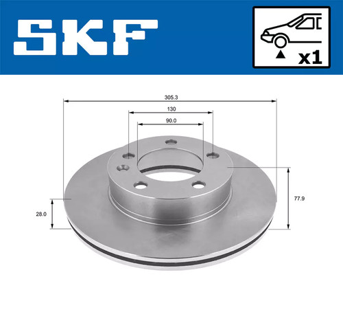 Disco freno skf - disco,