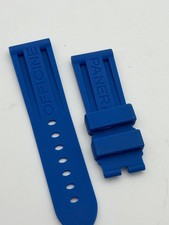 panerai blu 24mm cinturino strap gomma rubber genuine luminor automatic