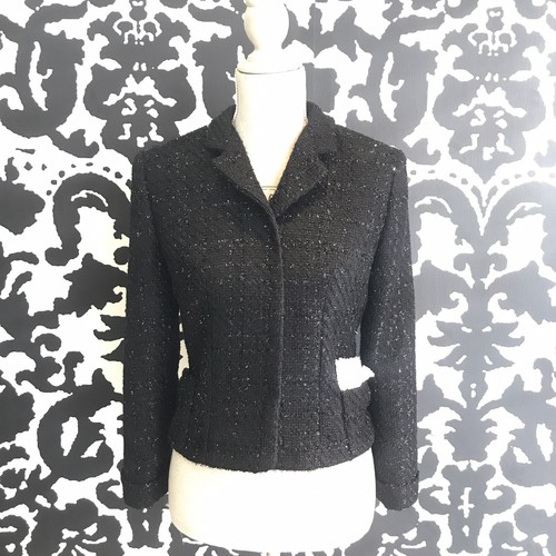 Giacca nera chanelina con - chanelina,