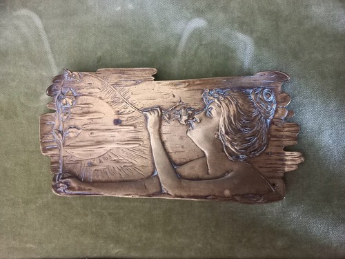 Vassoio bronzo art nouveau - vassoio,