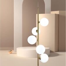 Lampadario a sospensione 5 sfere g9 sfera color bianco moderno bronzo