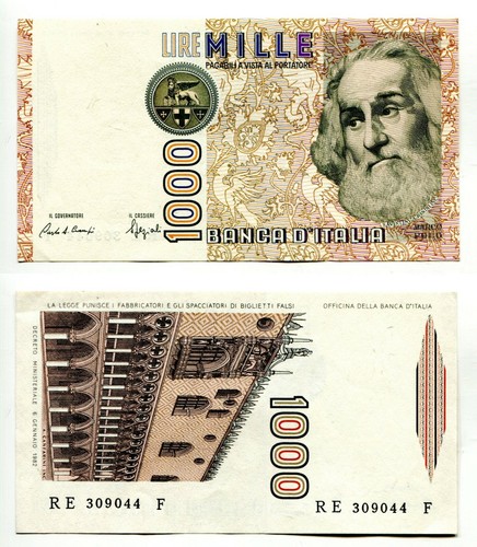 1000 lire italia 1982 - 1000, 6.1.1982