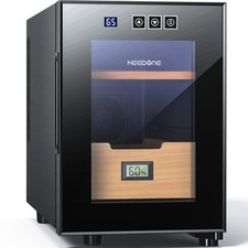 Humidor Elettrico 16L, 100 Conteggi Humidor Sigari Raffreddatore con Raffrescatore e Igrometro