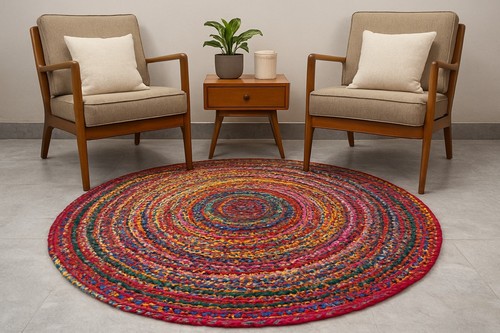 Tappeto cotone rotondo - tappeto,