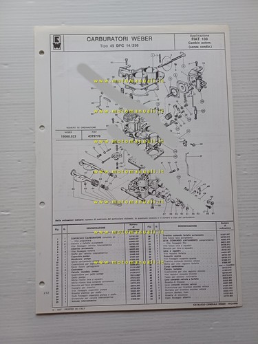 Weber carburatore dfc - carburatore, 45