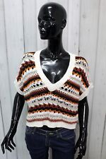 LIU JO Donna Taglia S Maglione Multicolore Maglia Pullover Maglietta Logo