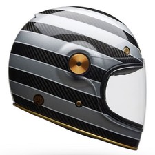 CASCO INTEGRALE MOTO BELL BULLITT GT CARBON RSD NERO LUCIDO ARGENTO