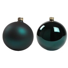 Palline di vetro tinta unita 80mm mix verde bottiglia lucido/opaco 6 lucide e 3