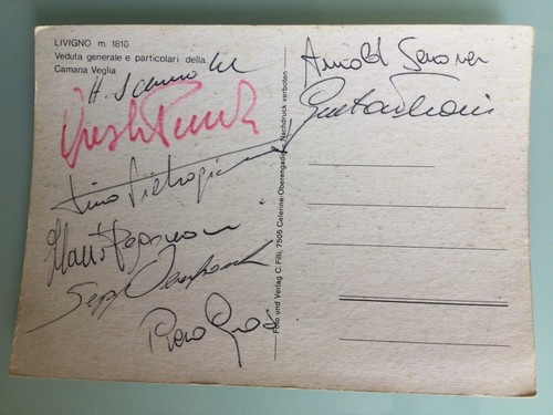 Cartolina con autografi - con,