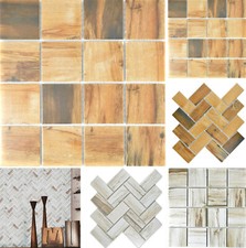Piastrelle da Parete Ottica Legno Mosaico Fischgraet Ceramica Natura Look