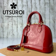 Borsa a tracolla Louis Vuitton Alma BB Monogram Vernis 2 vie rossa Autentica【Condizione:A】