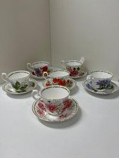 SERVIZIO TAZZE DA THE ROYAL KENDALL ENGLAND FLOWER OF THE MONTH