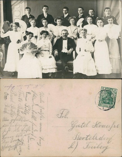 Cartolina donne abiti - donne, in