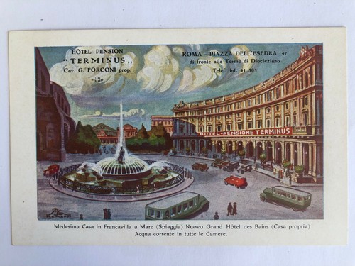 Cartolina pubblicitaria hotel - cartolina,