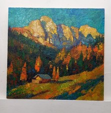 Dipinto ad Olio su tavola Paesaggio Idea Regalo Cm35x33