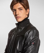 PEUTEREY UOMO SAGUARO GIUBBINO PELLE PEU3770 LEATHER biker Inverno NERO MAN 599€