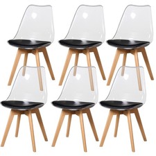 Set di 6 Sedie Trasparente in