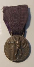 MEDAGLIA IN BRONZO VOLONTARI DI GUERRA 1915-1918 - PER L'ITALIA