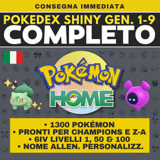 Pokémon HOME Shiny Living Dex Pokedex Completo Scarlatto Competitivi Tutti 6 IV